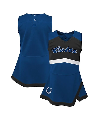 Outerstuff Girls Toddler Royal Indianapolis Colts Cheer Captain Dress with Bloomers