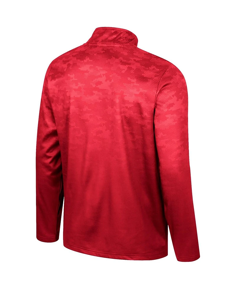 Colosseum Men's Cardinal Iowa State Cyclones The Machine Half-Zip Jacket