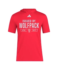 Adidas Men's Red Nc State Wolfpack 2025 Areoready Sideline Training Hooded T-Shirt