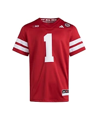Adidas Men's 1 Scarlet Nebraska Huskers Premier Jersey