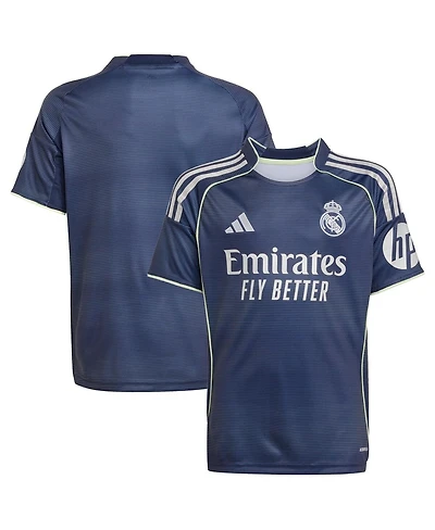 Adidas Big Boys and Girls Blue Real Madrid 2025/26 Away Replica Jersey