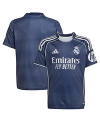 Adidas Big Boys and Girls Blue Real Madrid 2025/26 Away Replica Jersey