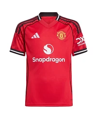 Adidas Big Boys and Girls Red Manchester United Home 2025/26 Replica Jersey