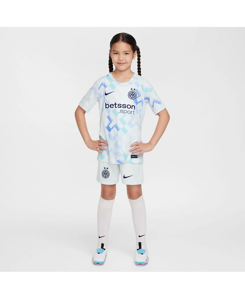Nike Big Boys and Girls Aqua Inter Milan 2025/26 Away Replica Jersey