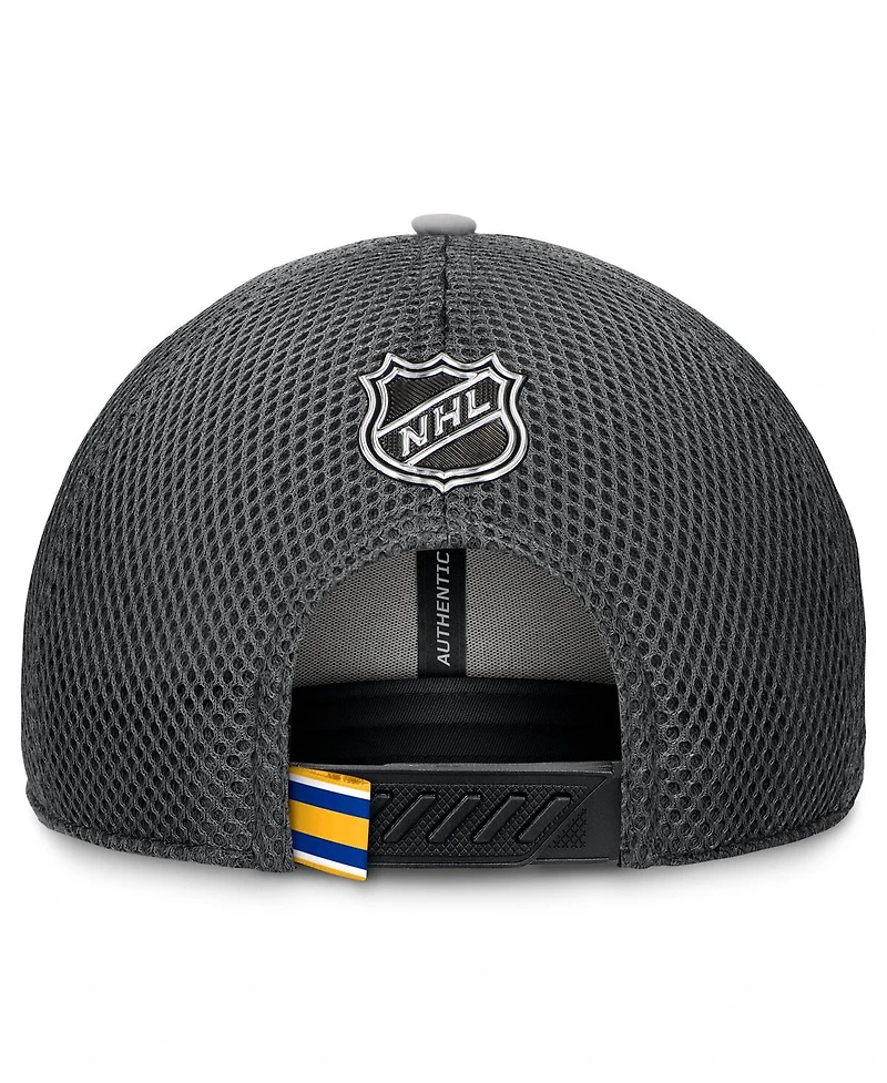 Fanatics Men's Gray Buffalo Sabres Authentic Pro Home Ice Trucker Adjustable Hat