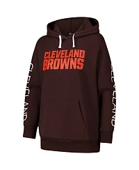 G-iii 4Her by Carl Banks Women's Brown Cleveland Browns Extra Inning Pullover Hoodie
