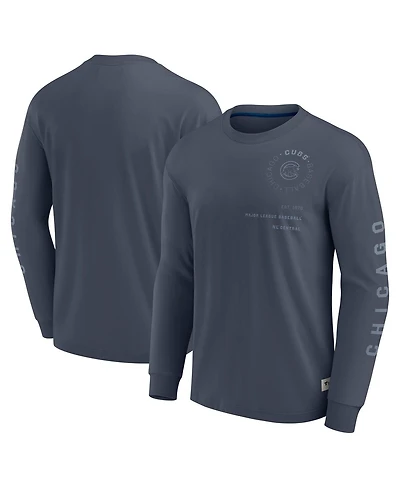 Fanatics Men's Blue Chicago Cubs Elements Future Ground Tonal Info Long Sleeve T-Shirt