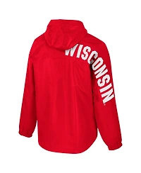 Colosseum Men's Red Wisconsin Badgers Reloaded Anorak Half-Zip Jacket