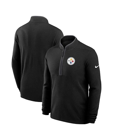 Nike Men's Black Pittsburgh Steelers Lightweight Victory Performance Half-Zip Pullover Sweatshirt