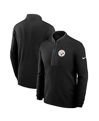 Nike Men's Black Pittsburgh Steelers Lightweight Victory Performance Half-Zip Pullover Sweatshirt