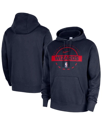 Nike Men's Navy Washington Wizards 2025/26 Authentic Practice Club Pullover Hoodie