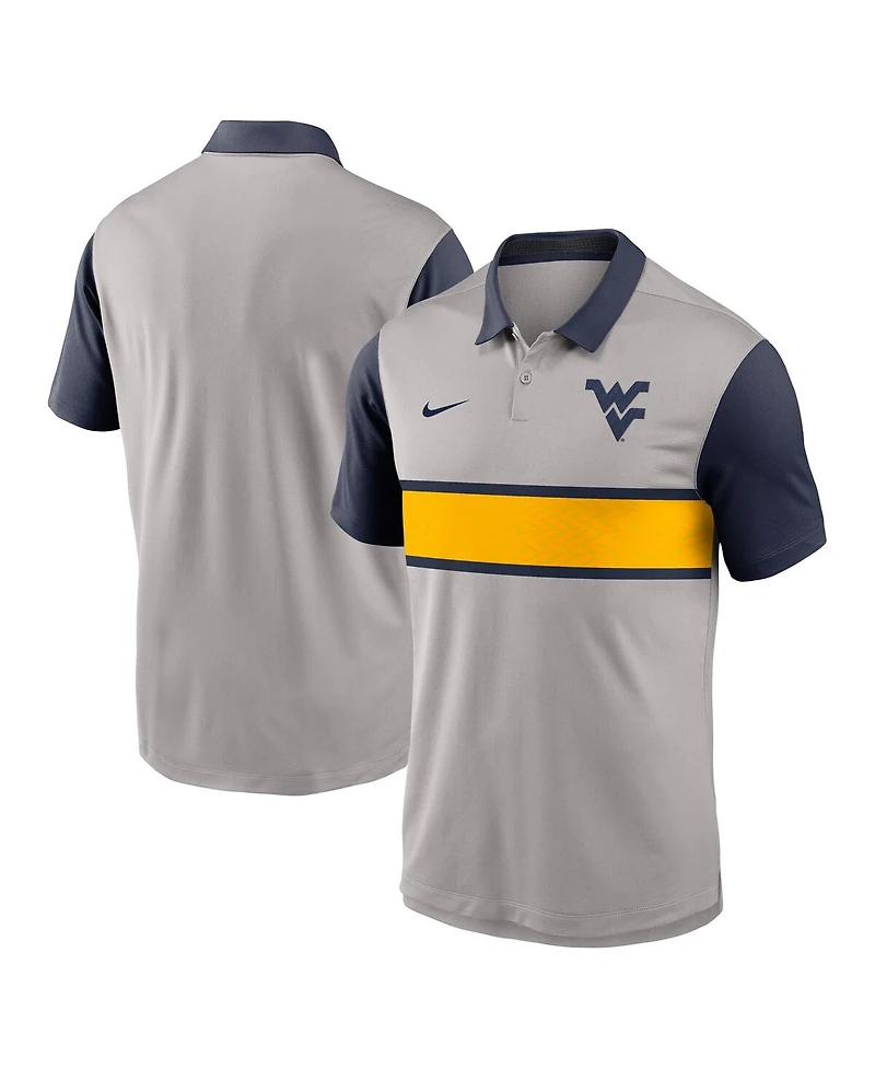 Nike Men's Gray/Navy West Virginia Mountaineers Vapor Performance Polo Shirt