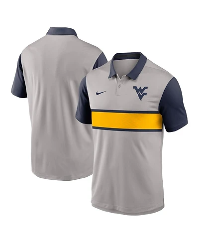 Nike Men's Gray/Navy West Virginia Mountaineers Vapor Performance Polo Shirt