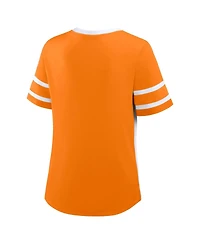 Fanatics Women's Tennessee Orange/White Volunteers Be Fearless Athena Lace-Up T-Shirt