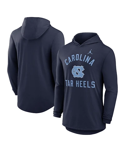 Jordan Men's Navy North Carolina Tar Heels Classic Arch Tri-Blend Long Sleeve Hoodie T-Shirt