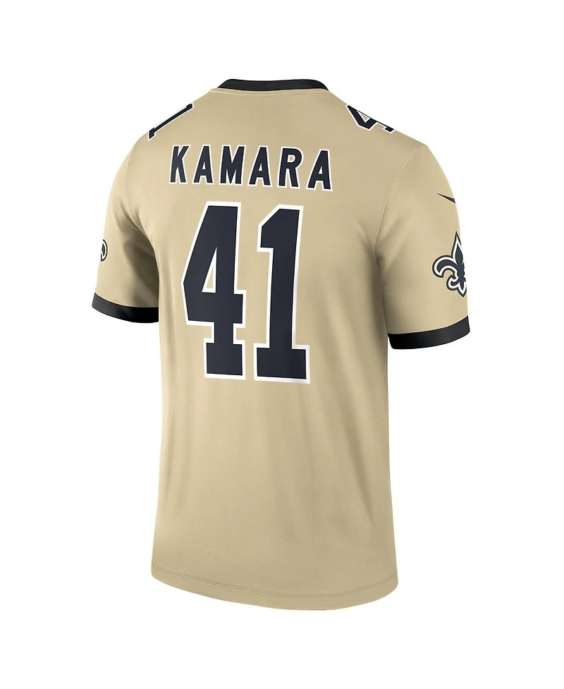 Nike Men's Alvin Kamara Gold New Orleans Saints Gameday Golds Alternate Legend Player Performance Top