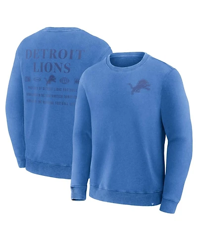 Fanatics Men's Blue Detroit Lions Deep Route Pullover Sweatshirt