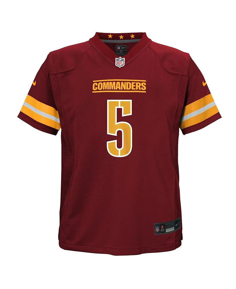 Nike Preschool Jayden Daniels Burgundy Washington Commanders Team Player Game Jersey