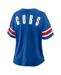 Fanatics Women's Royal Chicago Cubs Curl Route T-Shirt