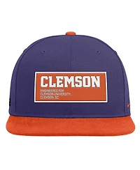 Nike Men's Purple/Orange Clemson Tigers 2025 On-Field Patch Pro Dri-fit Snapback Hat