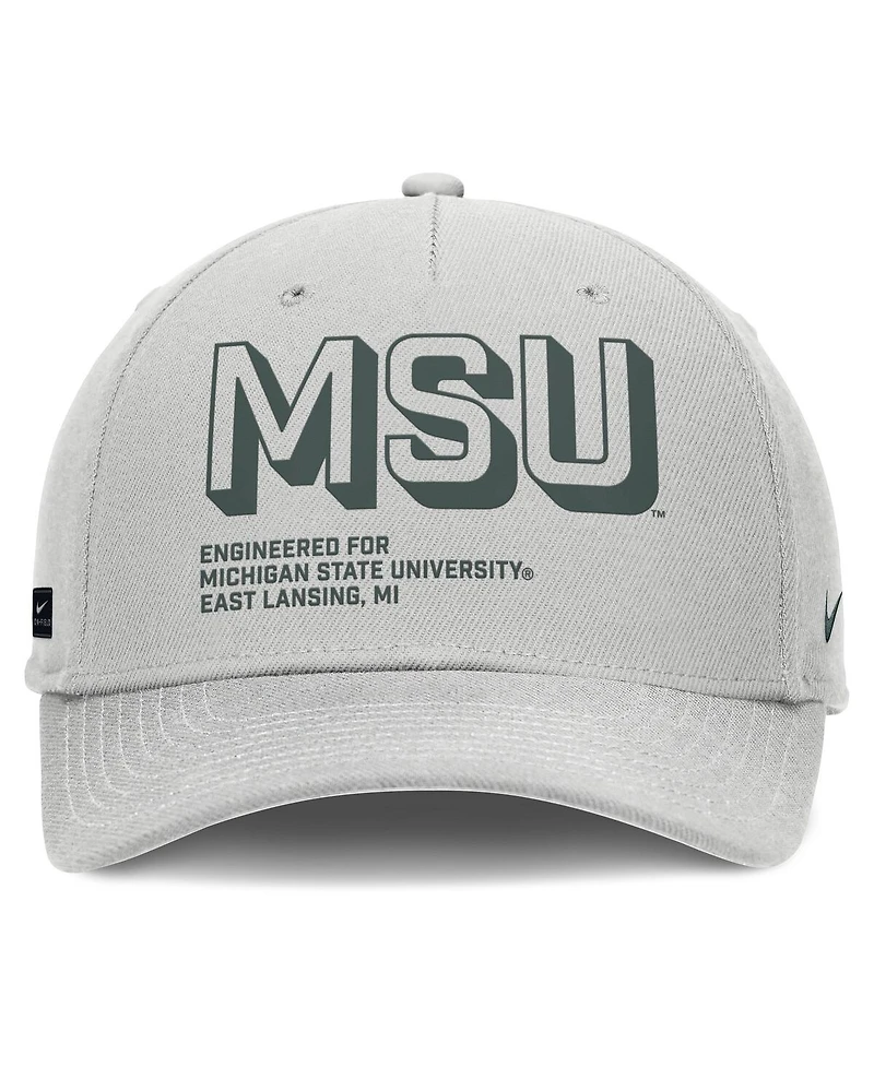 Nike Men's Gray Michigan State Spartans 2025 Sideline Dust Pinched Rise Adjustable Hat