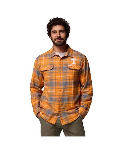 Columbia Men's Tennessee Orange Tennessee Volunteers Omni-Wick Flannel Long Sleeve Button-Up Shirt