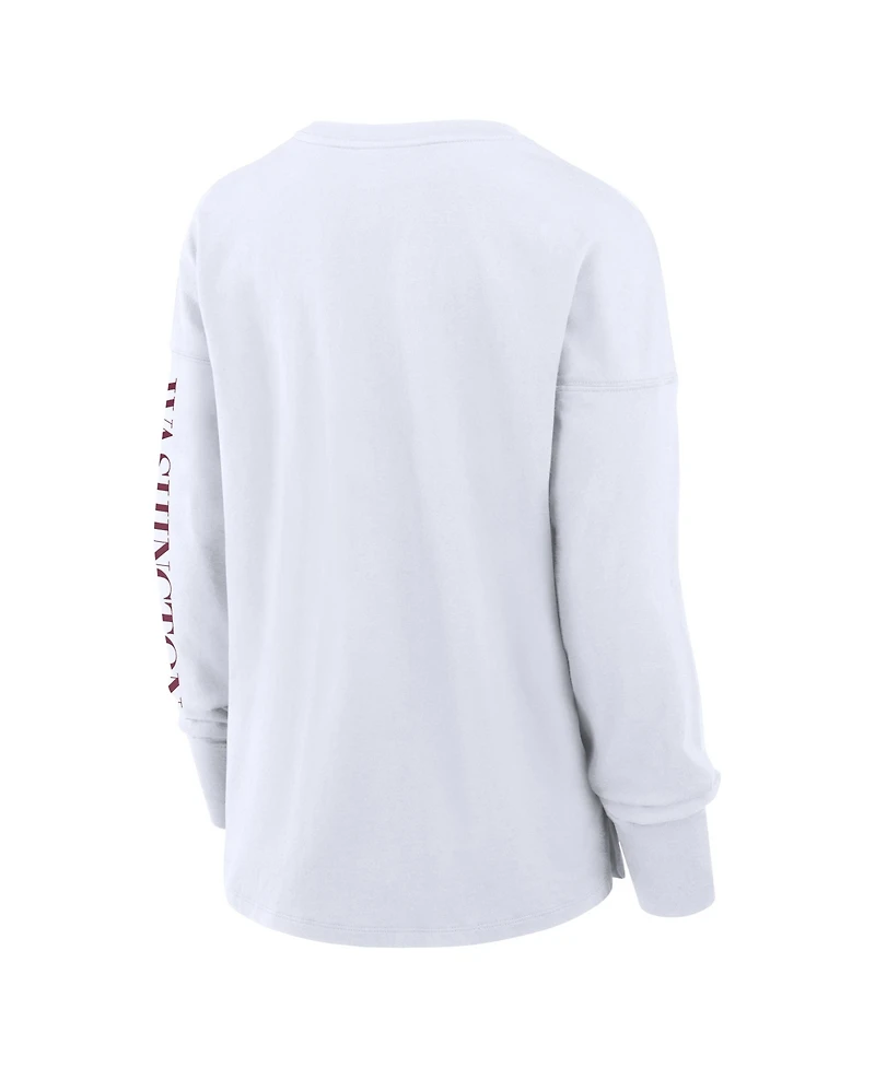 Fanatics Women's White Washington Commanders Hometown Legacy Long Sleeve T-Shirt