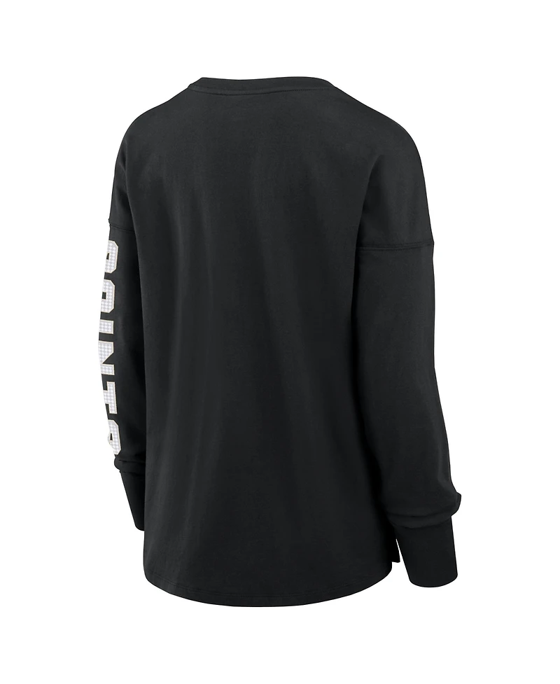 Fanatics Women's Black New Orleans Saints Hometown Legacy Long Sleeve T-Shirt