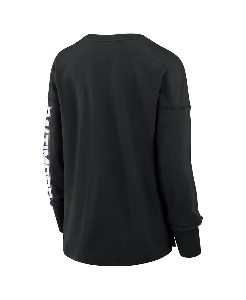 Fanatics Women's Black Baltimore Ravens Hometown Legacy Long Sleeve T-Shirt