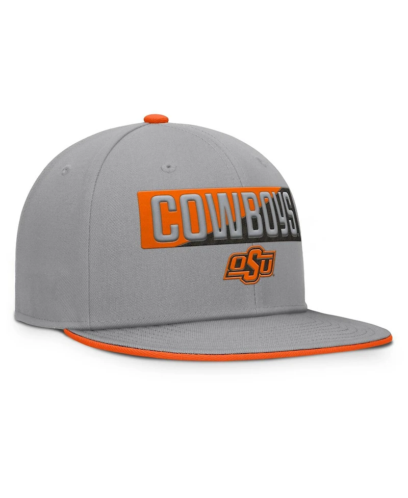 Fanatics Men's Gray Oklahoma State Cowboys Duo Snapback Hat