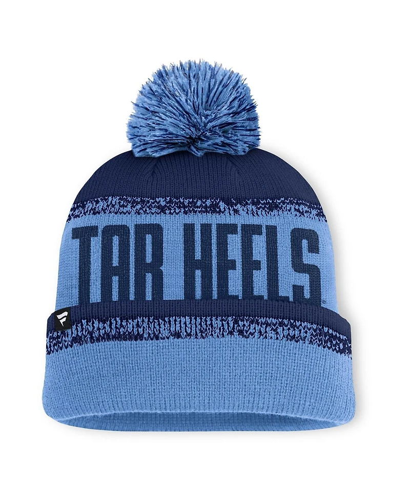 Fanatics Men's Carolina Blue/Navy North Carolina Tar Heels Thrive Cuffed with Pom Knit Hat