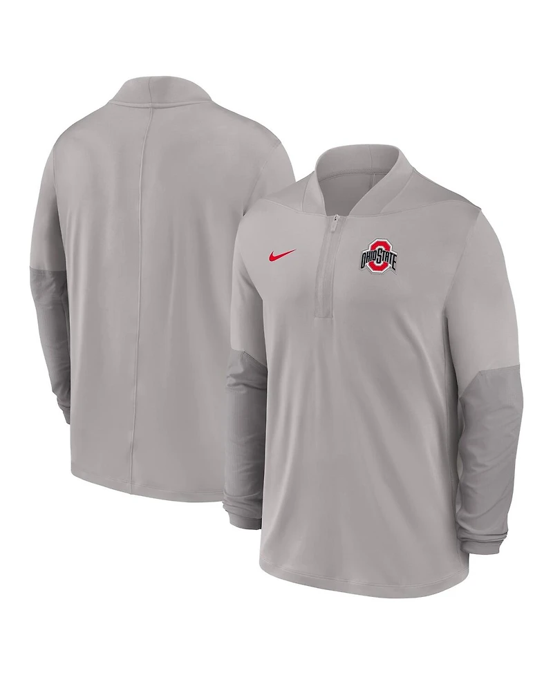 Nike Men's Gray Ohio State Buckeyes One Goal Performance Half-Zip Pullover Sweatshirt