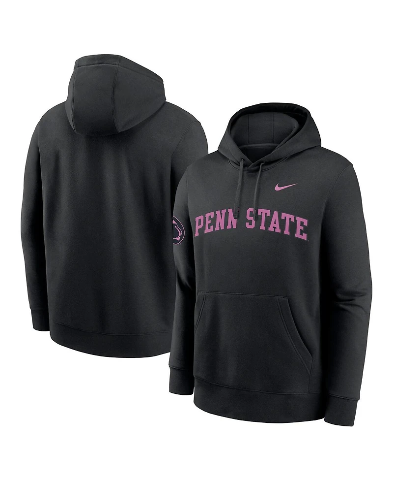 Nike Men's Black Penn State Nittany Lions 2025 Sideline Club Fleece Pullover Hoodie