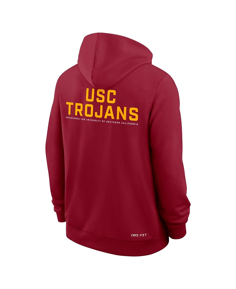 Nike Men's Cardinal Usc Trojans 2025 Sideline Standard Issue Dri-fit Full-Zip Hoodie