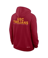 Nike Men's Cardinal Usc Trojans 2025 Sideline Standard Issue Dri-fit Full-Zip Hoodie