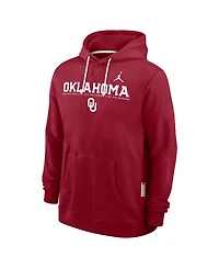 Jordan Men's Crimson Oklahoma Sooners 2025 Sideline Standard Issue Dri-fit Hoodie