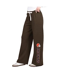 G-iii 4Her by Carl Banks Women's Brown Cleveland Browns Field Wide Leg Sweatpants