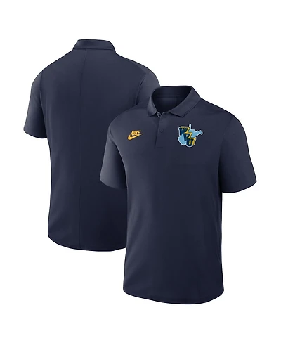 Nike Men's Navy West Virginia Mountaineers Vault Victory Dri-fit Polo Shirt