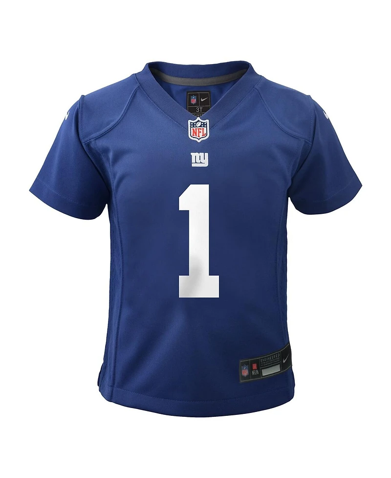 Nike Baby Boys and Girls Malik Nabers Royal New York Giants Team Player Game Jersey