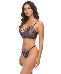 Oh La Cheri Women's Adela Floral Bustier Set