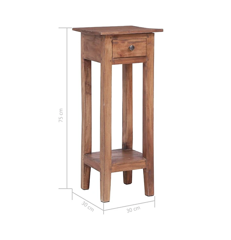 vidaXL Plant Stand 11.8"x11.8"x29.5" Solid Mahogany Wood