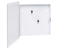 vidaXL Key Box with Magnetic Board White 13.8"x13.8"x1.6"