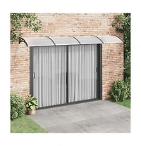 Door Canopy Black, Transparent Polycarbonate, Abs, Aluminum