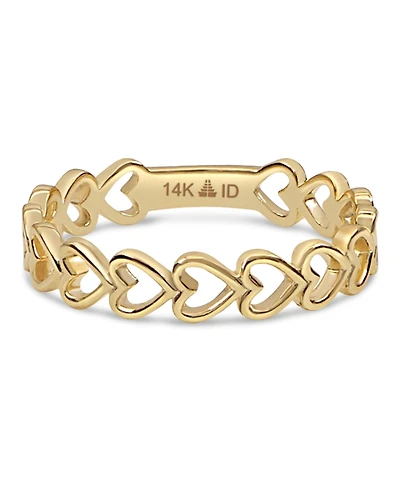 Devata Sweet Heart Ring in 14K Gold, Size 9, approx. 1.9 grams.
