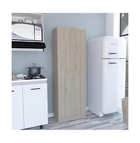 Tuhome Multistorage Pantry Light Gray Mdf