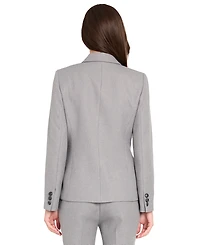 Tahari Asl Women's Herringbone Peak Lapel Blazer, Regular And Petite