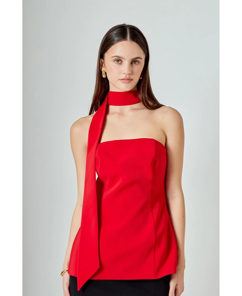 endless rose Women's A-Line Choker Tie Top