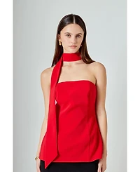 endless rose Women's A-Line Choker Tie Top