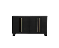 Casainc Storage Cabinet with Wood Sideboard with Adjustable Shelves and Gold Handles