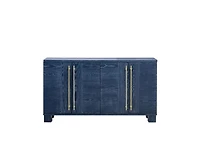 Casainc Storage Cabinet with Wood Sideboard Adjustable Shelves and Gold Handles